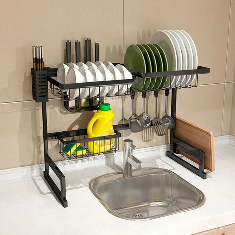 Steel Over The Sink Dish Rack TOOLKISS