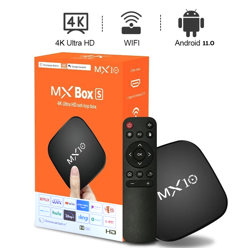Box Smart Tv Android 10.0 - MXQ PRO, 8Gb/128Gb, 10K, HEVC, WiFi